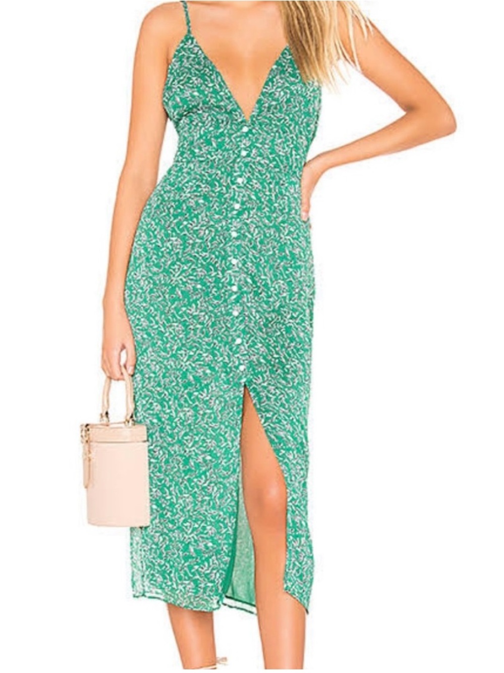 The East Order Gizele Midi Dress Peppermint Leaf